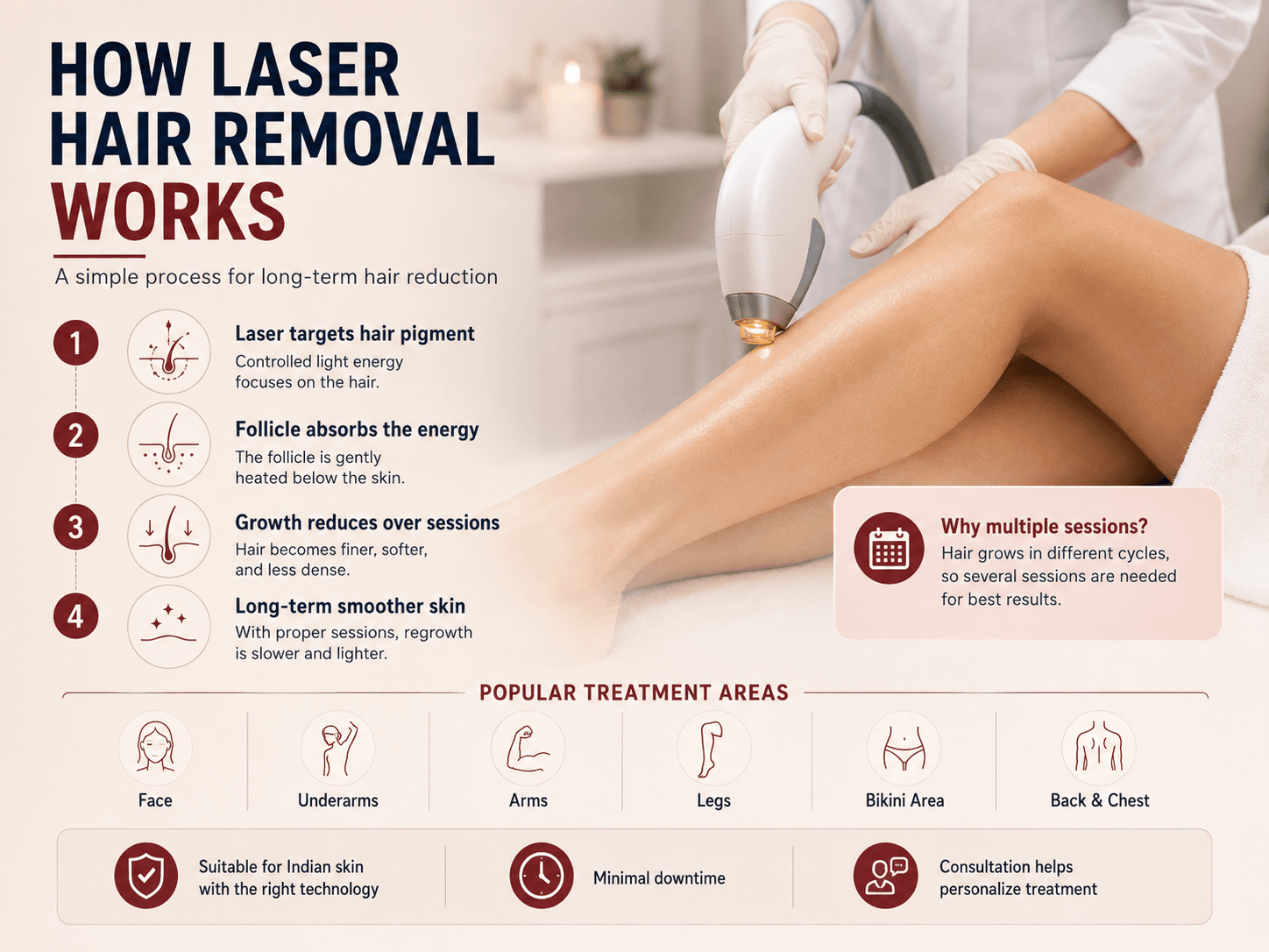 How laser hair removal works for long-term hair reduction