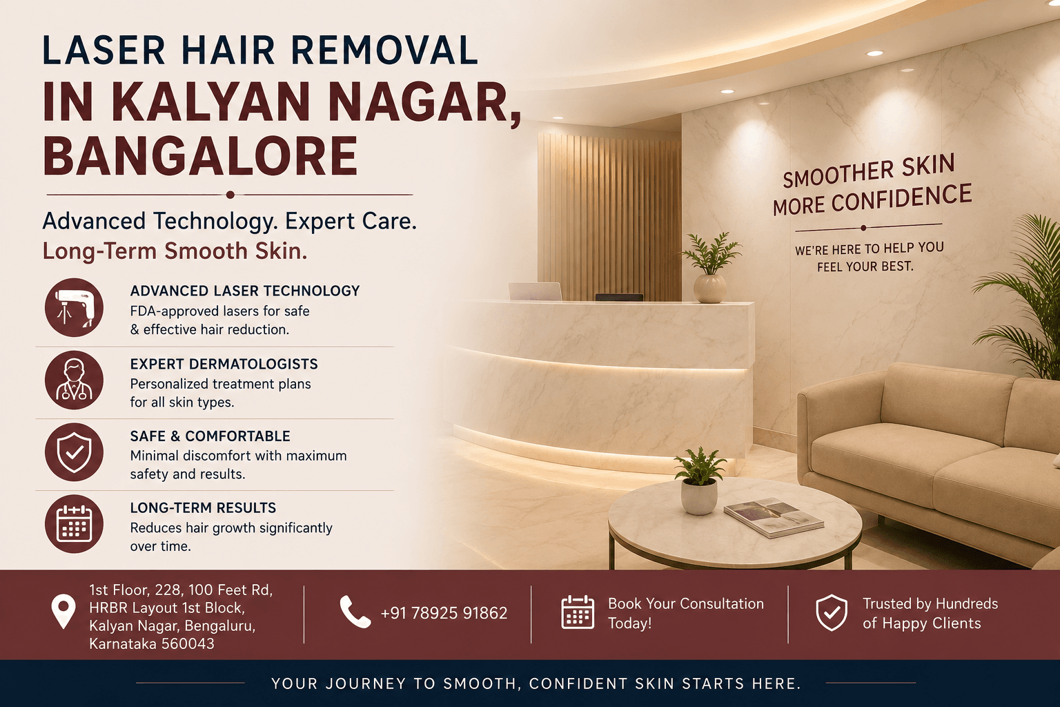Laser hair removal in Kalyan Nagar Bangalore at Facetalks Clinic