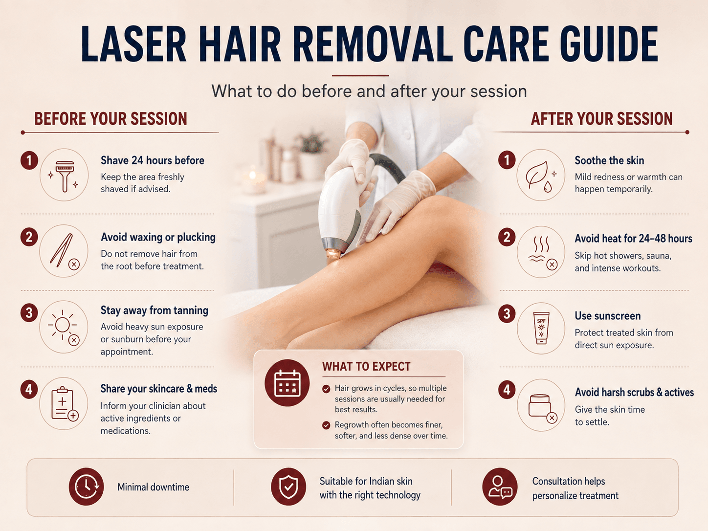 Laser hair removal before and after care guide